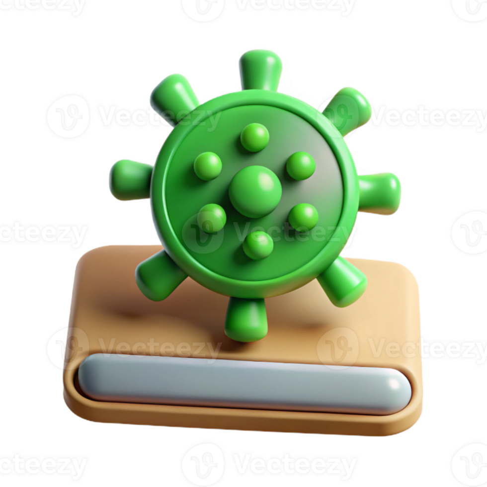 extraordinary rustic Virus Scan in Progress Icon with Green Bar Transparent Background png