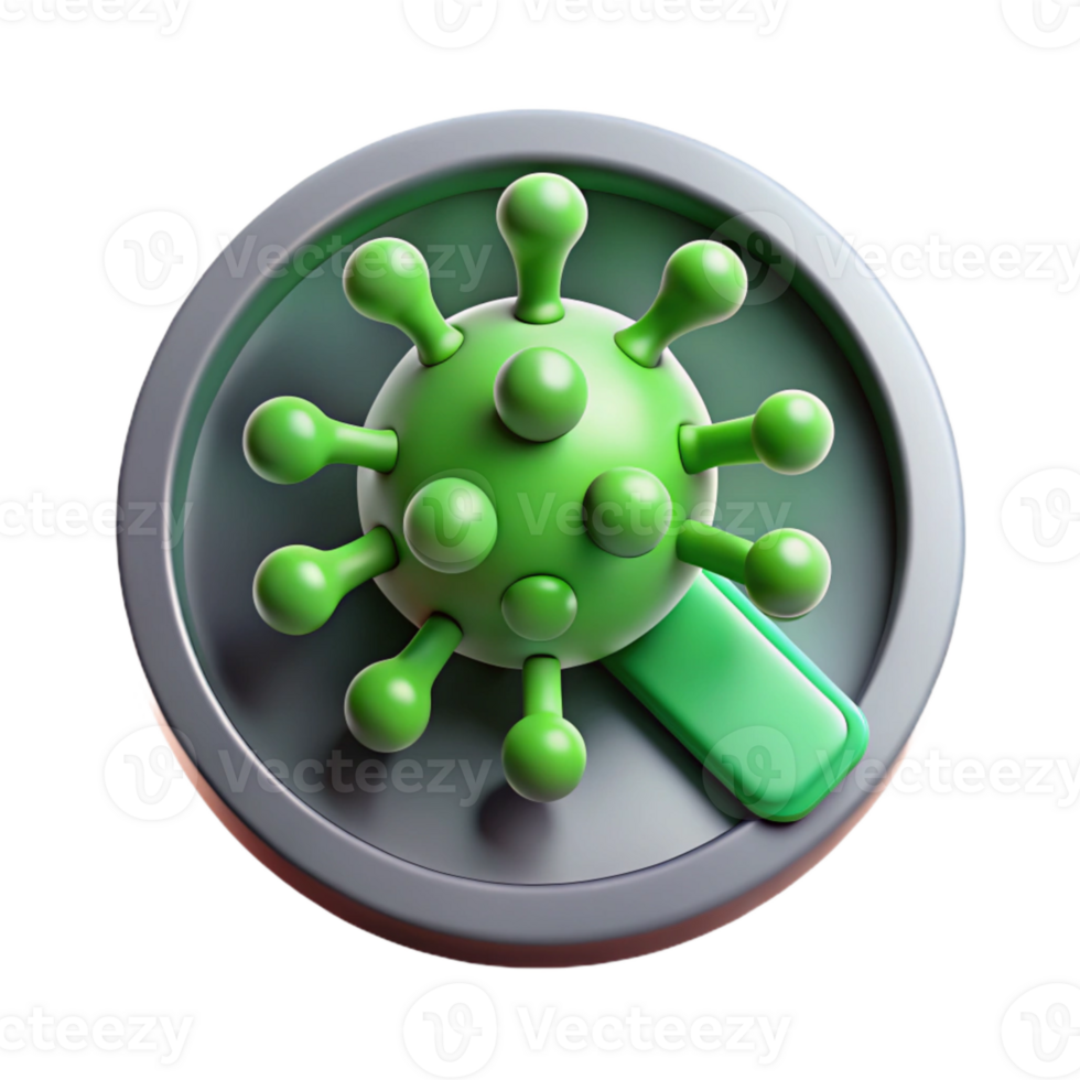 dramatic creative Virus Scan in Progress Icon with Green Bar Transparent Background detailed png