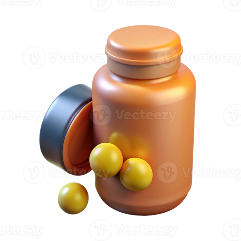 wonderful vintage Vitamins and Supplements Bottle Isolated exclusive png