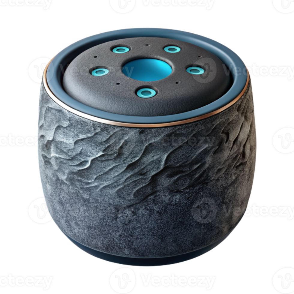 magnificent traditional Voice Controlled Smart Speaker Black Transparent Background detailed png