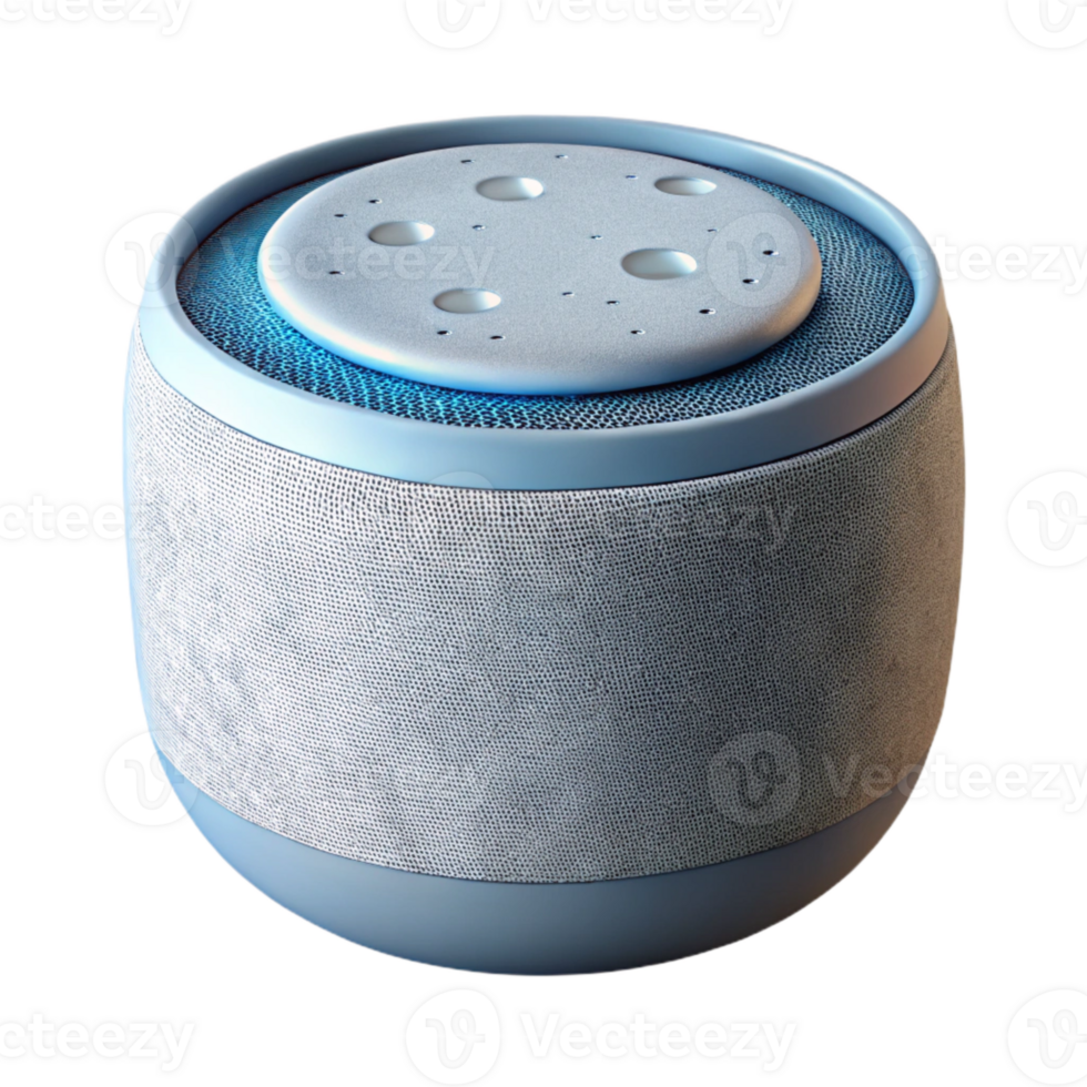 stunning abstract Voice Controlled Smart Speaker Black Transparent Background high resolution png