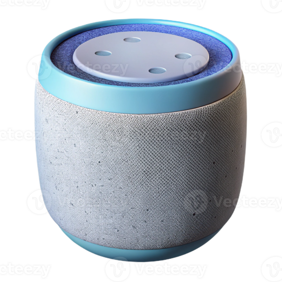 beautiful minimalist Voice Controlled Smart Speaker Black Transparent Background premium png