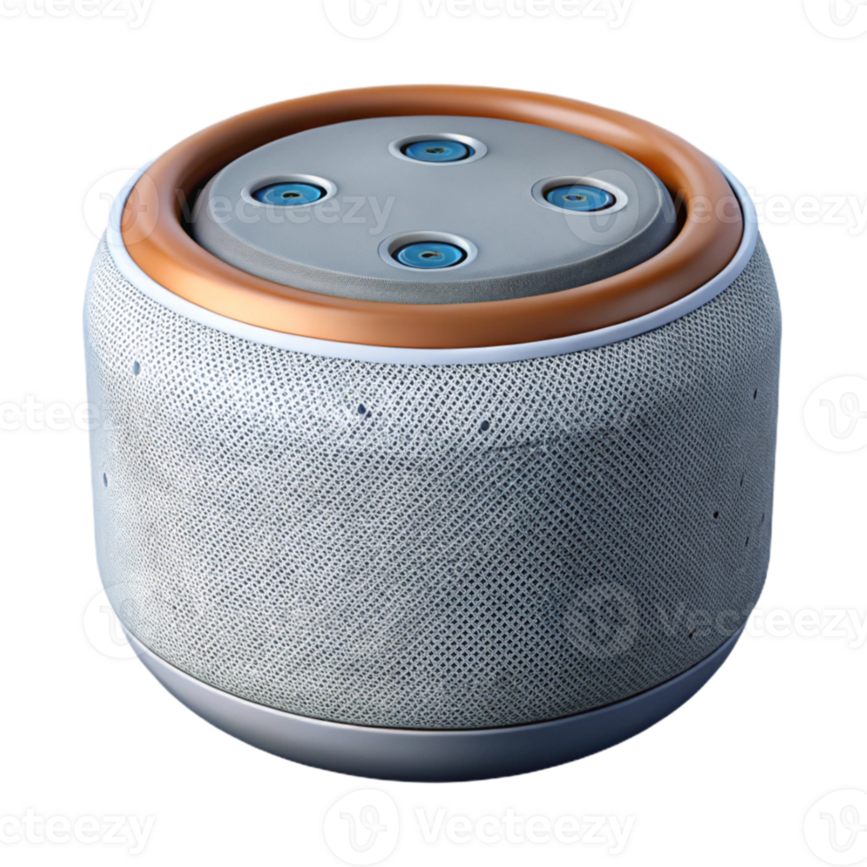 wonderful rustic Voice Controlled Smart Speaker Black Transparent Background premium png