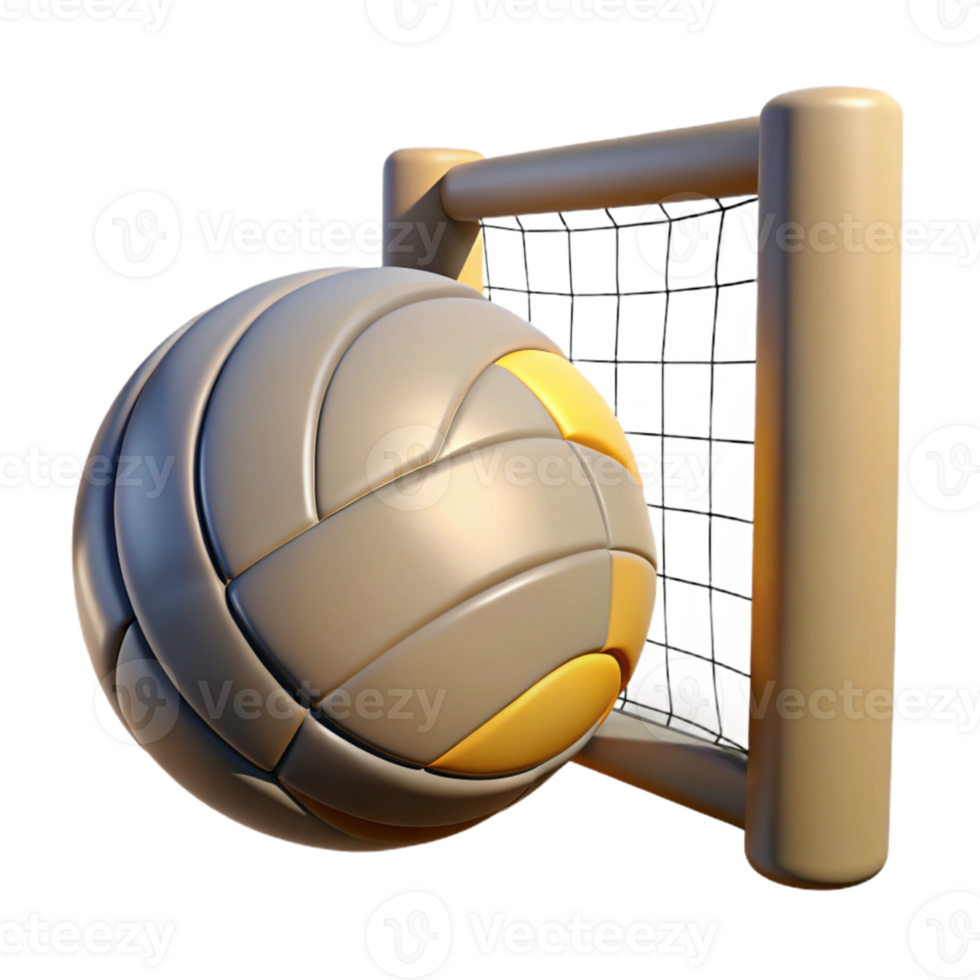 wonderful classic Volleyball Net and Ball Isolated authentic png