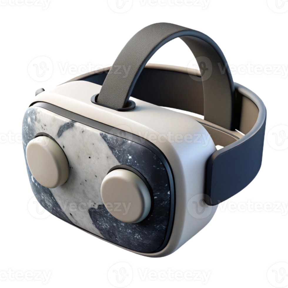 impressive artistic Vr Headset White and Black Cutout png