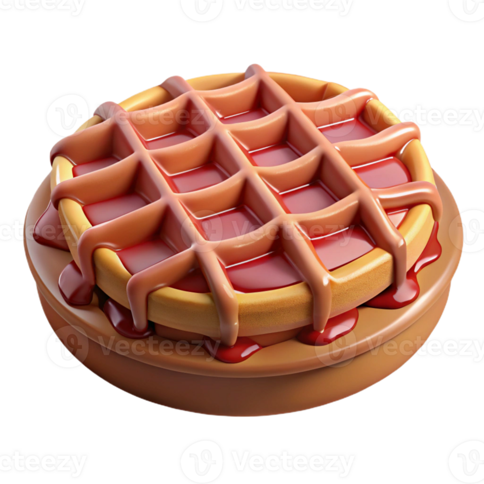 extraordinary abstract Waffle with Syrup Isolated Element high resolution png