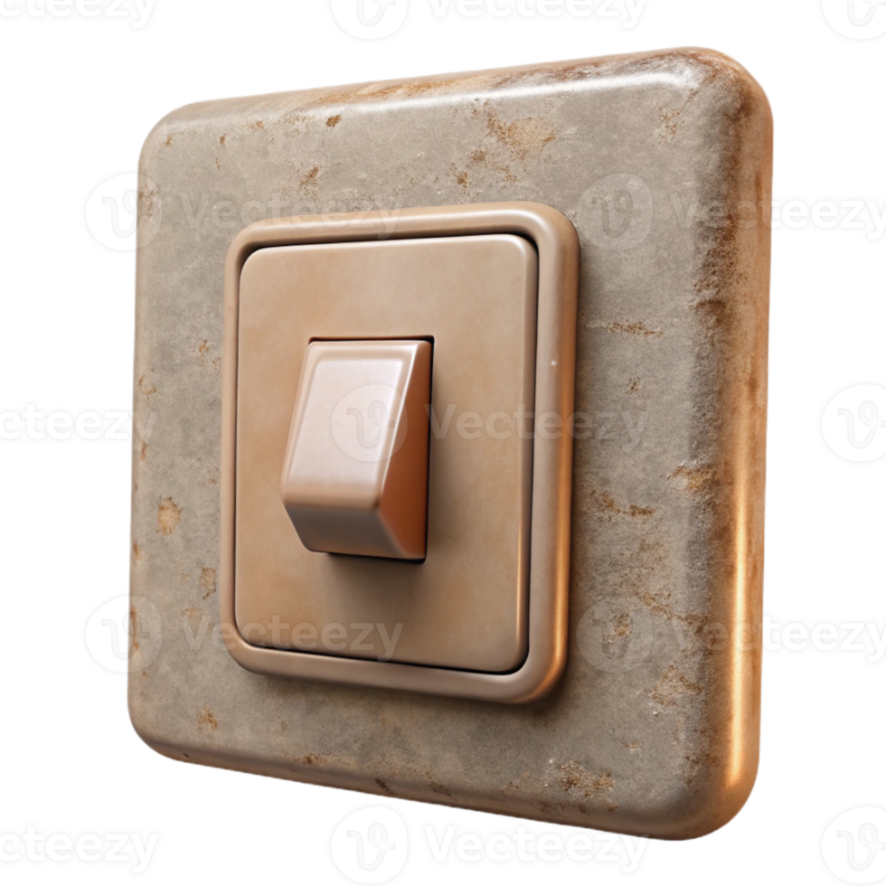 vibrant creative Wall Switch Dimmer Style Front View Transparent Background original png