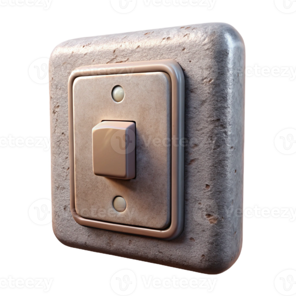 impressive contemporary Wall Switch Dimmer Style Front View Transparent Background authentic png