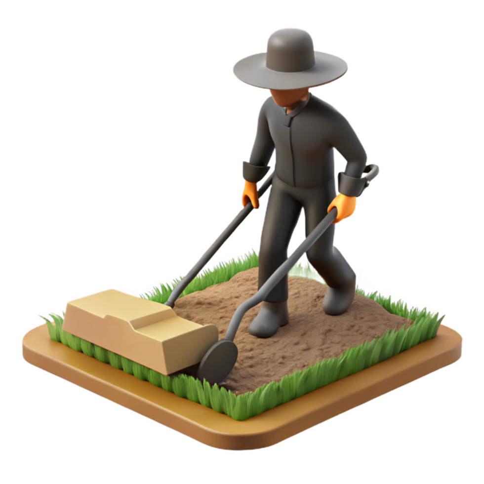 magnificent abstract Farmer Plowing Field Silhouette Cutout detailed png