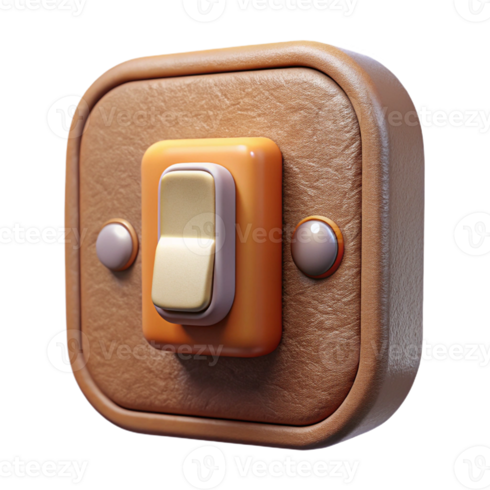 serene abstract Wall Switch Toggle Style Front View Isolated genuine png