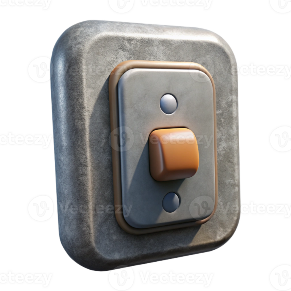 serene abstract Wall Switch Toggle Style Front View Isolated detailed png