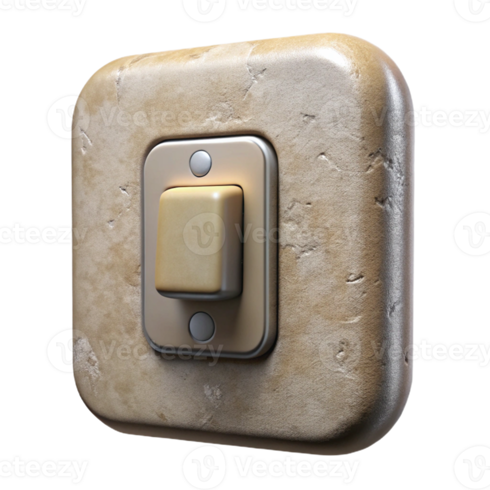 serene classic Wall Switch Toggle Style Front View Isolated png