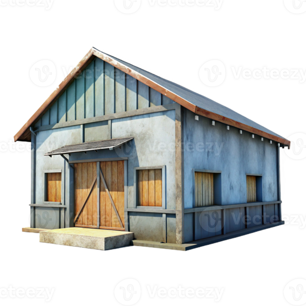elegant creative Warehouse Building Front View Transparent Background original png