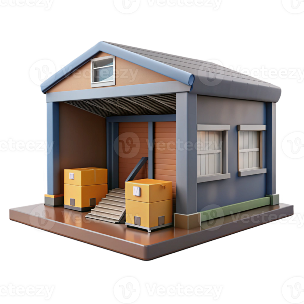 beautiful rustic Warehouse Exterior Loading Dock Cutout original png