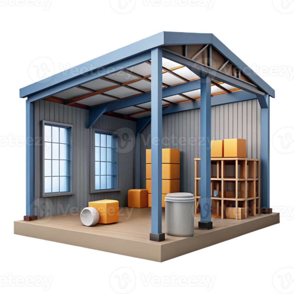 extraordinary vintage Warehouse Interior Empty Space Cutout Element original png