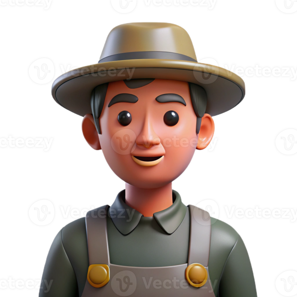 wonderful minimalist Farmer with Hat Silhouette Cutout professional png
