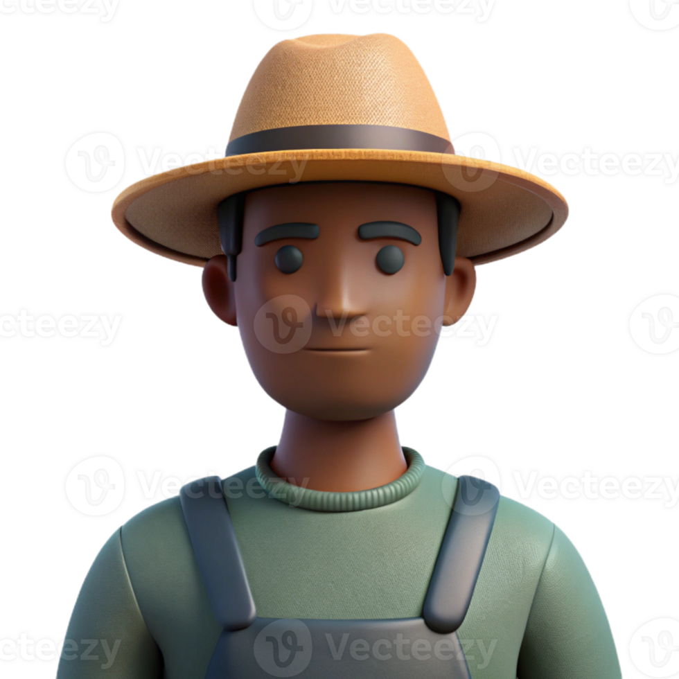 magnificent vintage Farmer with Hat Silhouette Cutout original png