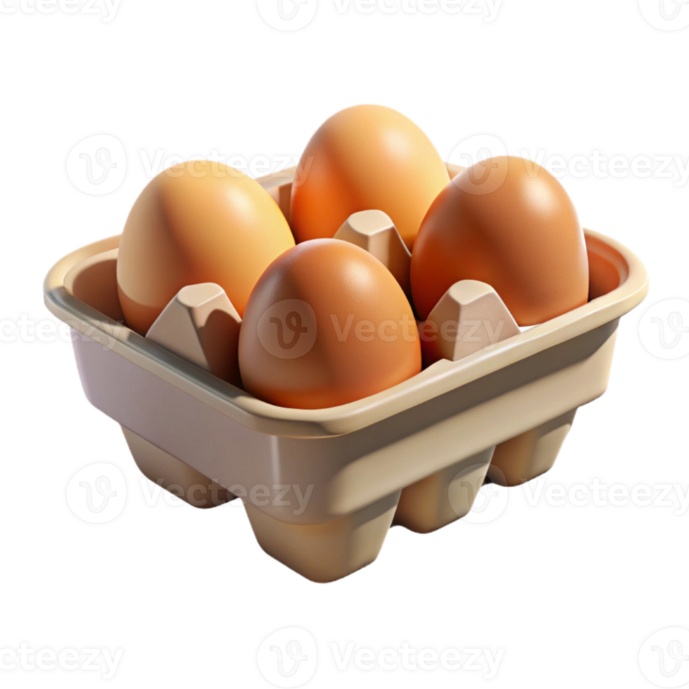 stunning abstract Farm Fresh Eggs in Carton Transparent Background detailed png