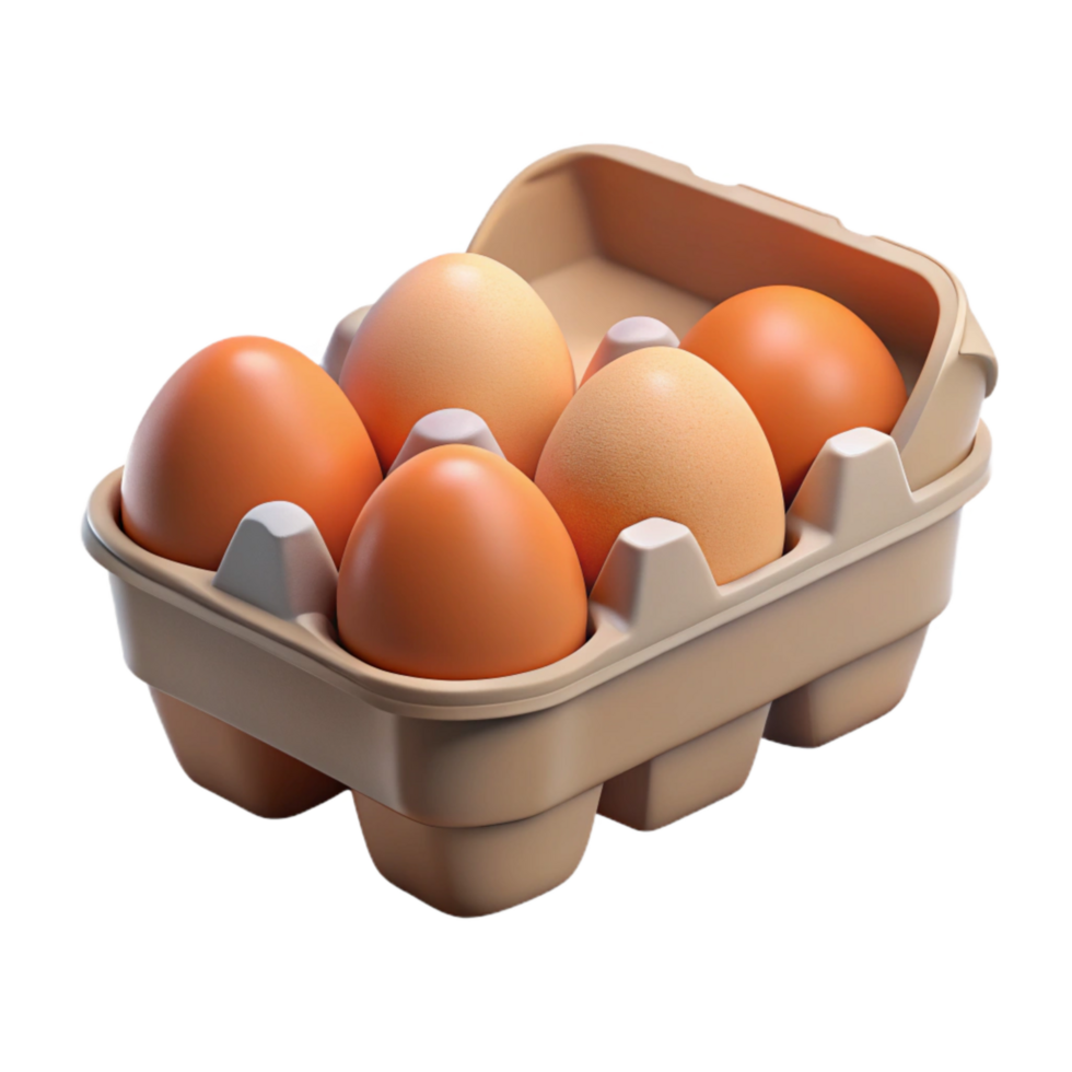 serene vintage Farm Fresh Eggs in Carton Transparent Background high quality png