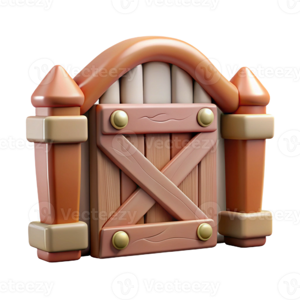 extraordinary abstract Farm Gate Closed Isolated Element authentic png