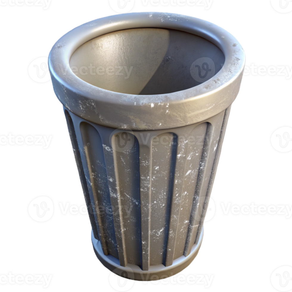 magnificent minimalist Wastebasket Top View Isolated high resolution png