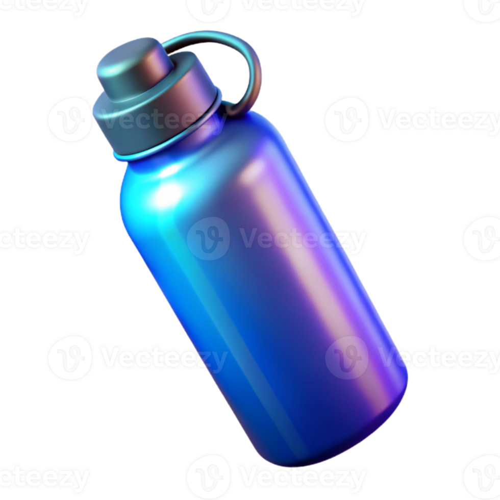 impressive traditional Water Bottle Blue Gradient Isolated authentic png