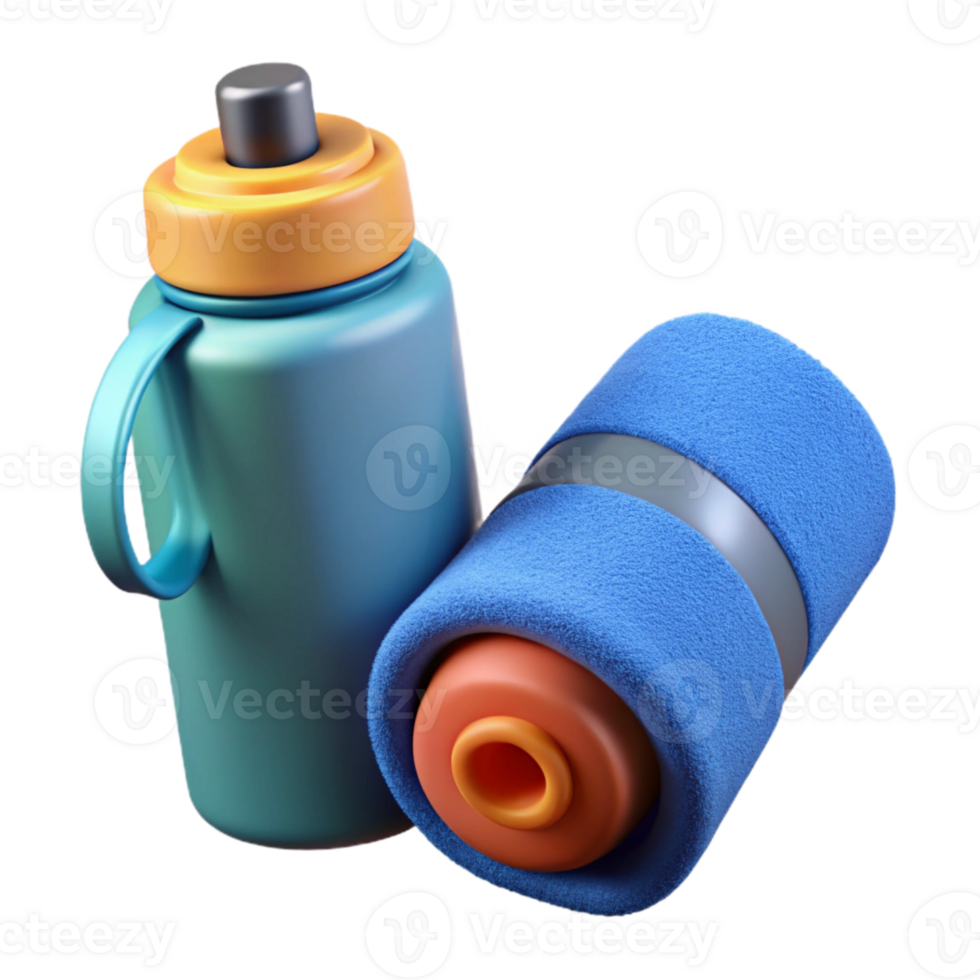 magnificent contemporary Water Bottle and Towel Cutout png