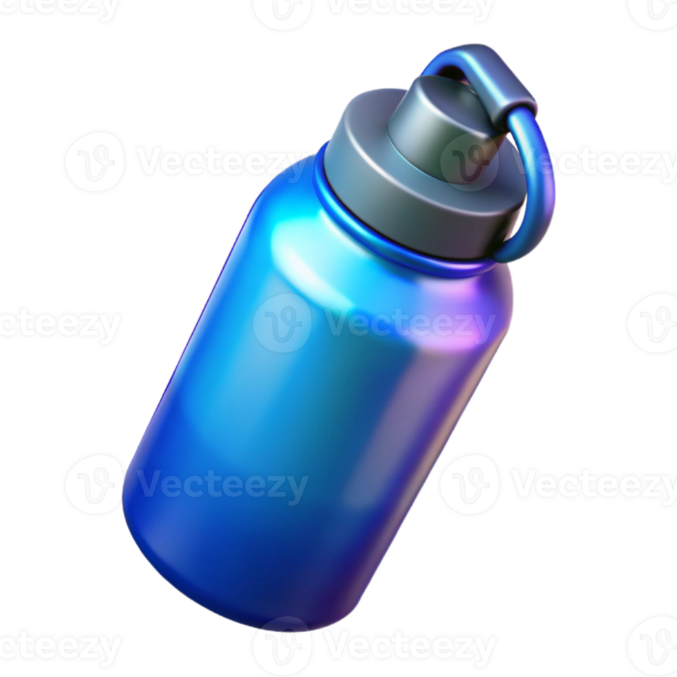 stunning contemporary Water Bottle Blue Gradient Isolated authentic png