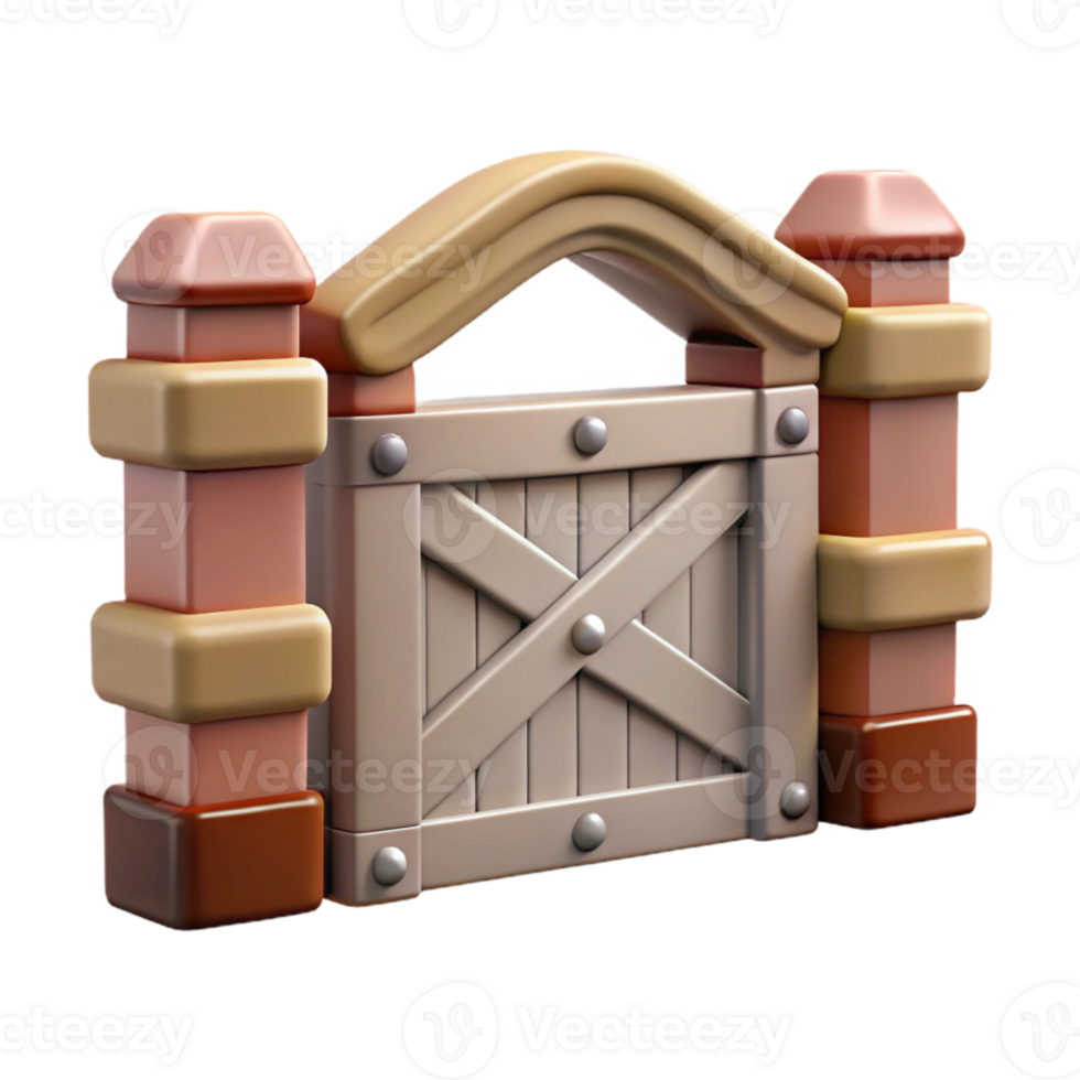 wonderful creative Farm Gate Open Transparent Background original png