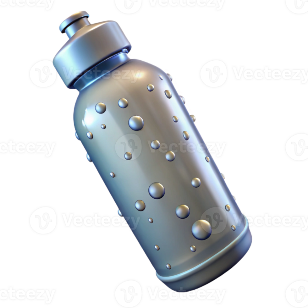 impressive modern Water Bottle Clear with Blue Cap Transparent Background premium png