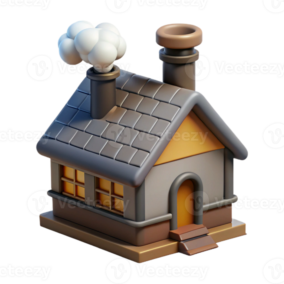 magnificent contemporary Farmhouse Chimney Smoke Isolated Cutout high quality png