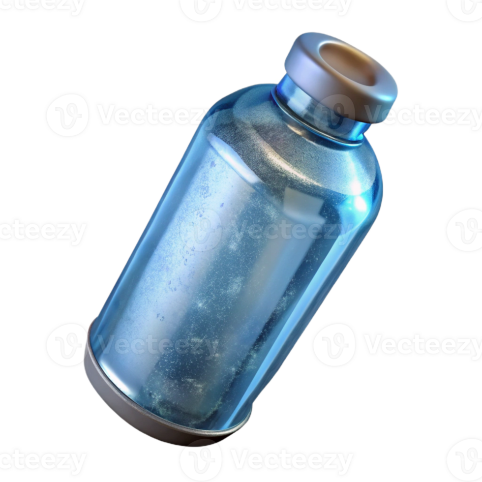 elegant modern Water Bottle Glass Material Clear View Cutout original png