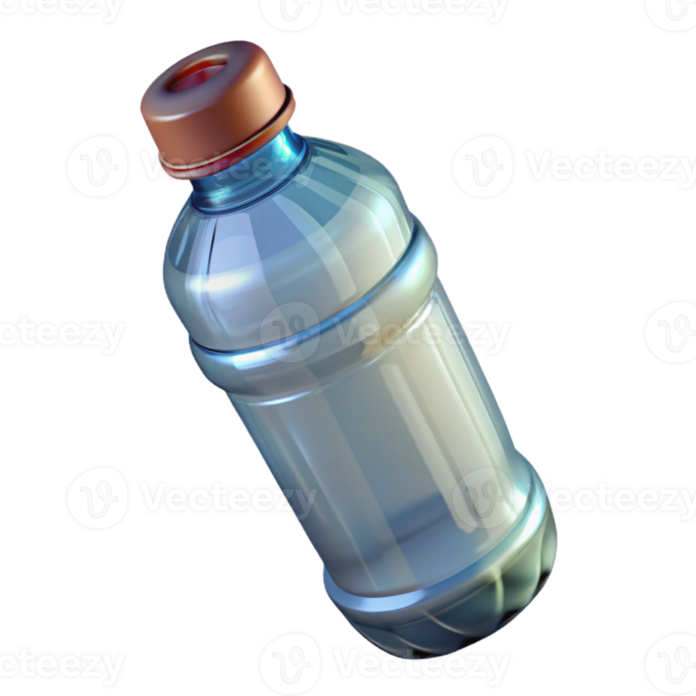 stunning minimalist Water Bottle Plastic Clear Isolated professional png