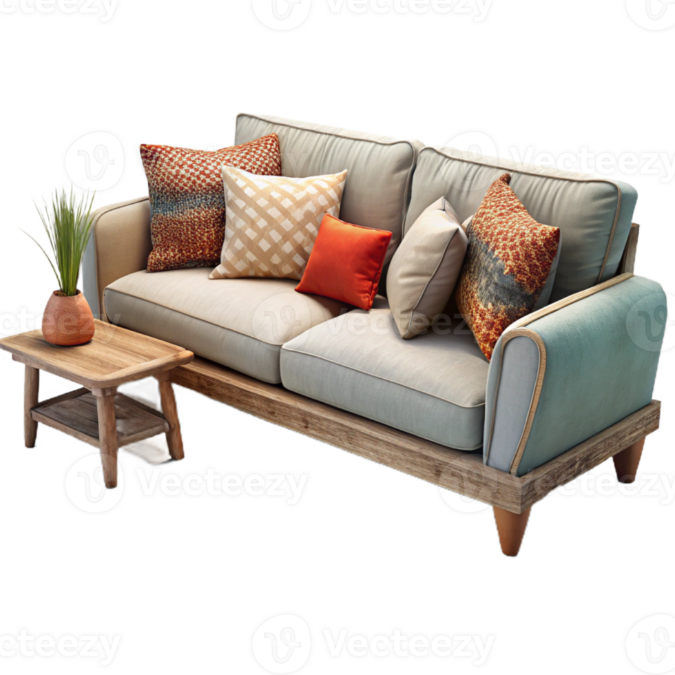 vibrant modern Farmhouse Living Room Transparent Background with Fireplace authentic png