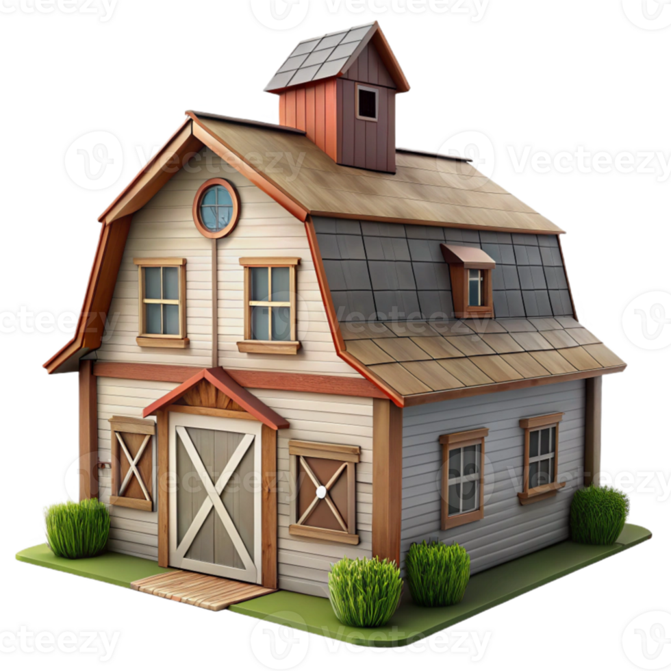 impressive creative Farmhouse Isolated White Walls premium png