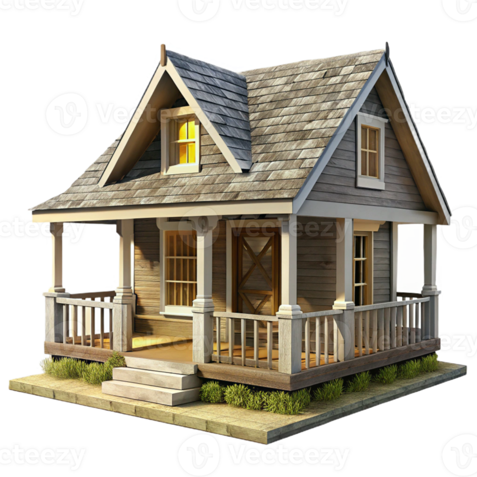 dramatic rustic Farmhouse Porch Cutout premium png