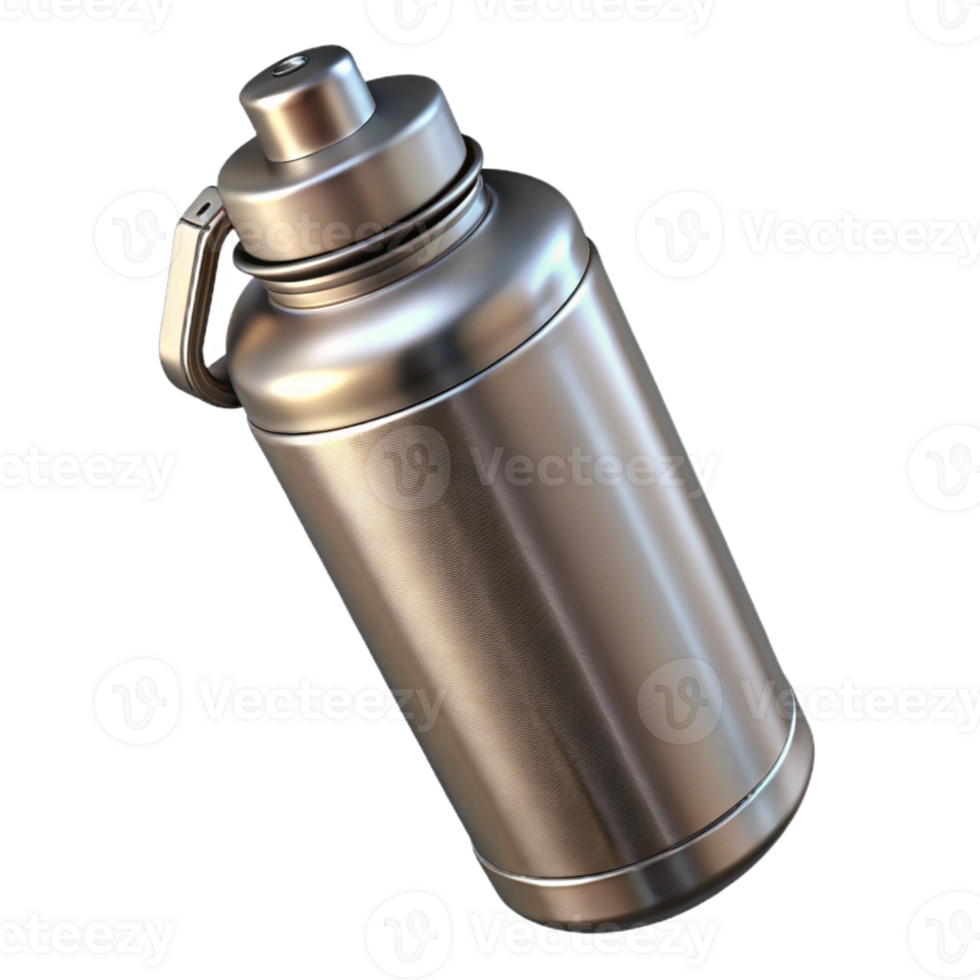 dramatic abstract Water Bottle Stainless Steel Silver Cutout png
