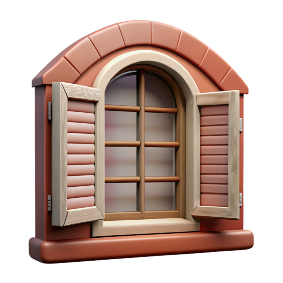 dramatic abstract Farmhouse Window Cutout with Shutters png