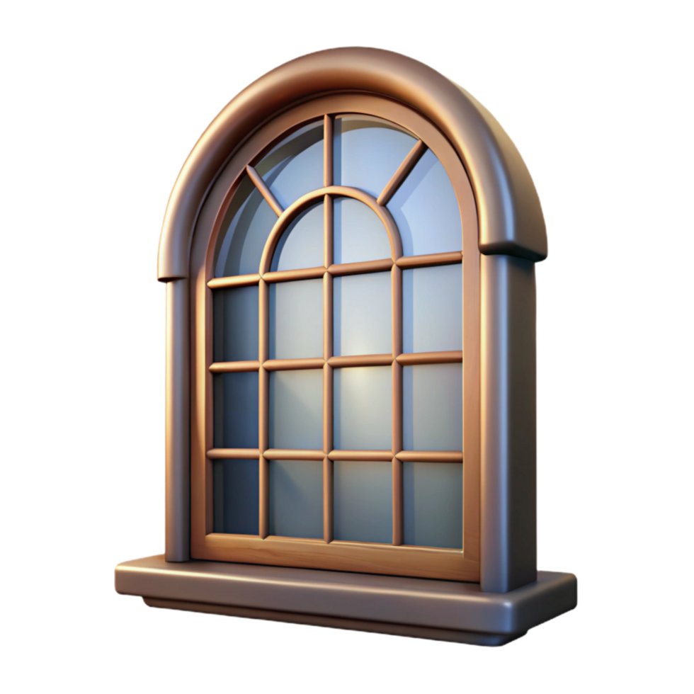 Farmhouse Window Frame Transparent with Glass png