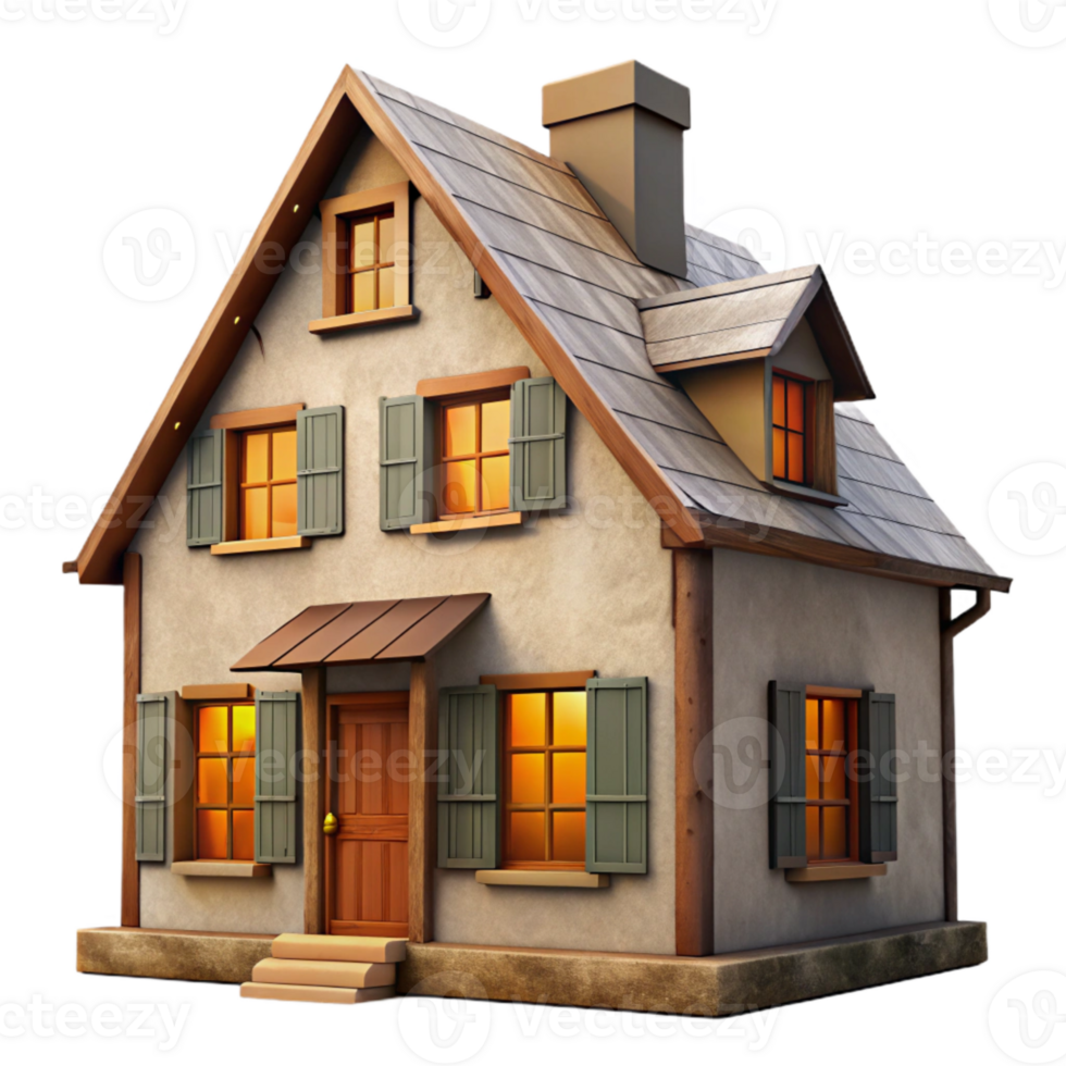 serene classic Farmhouse with Windows Open Element exclusive png
