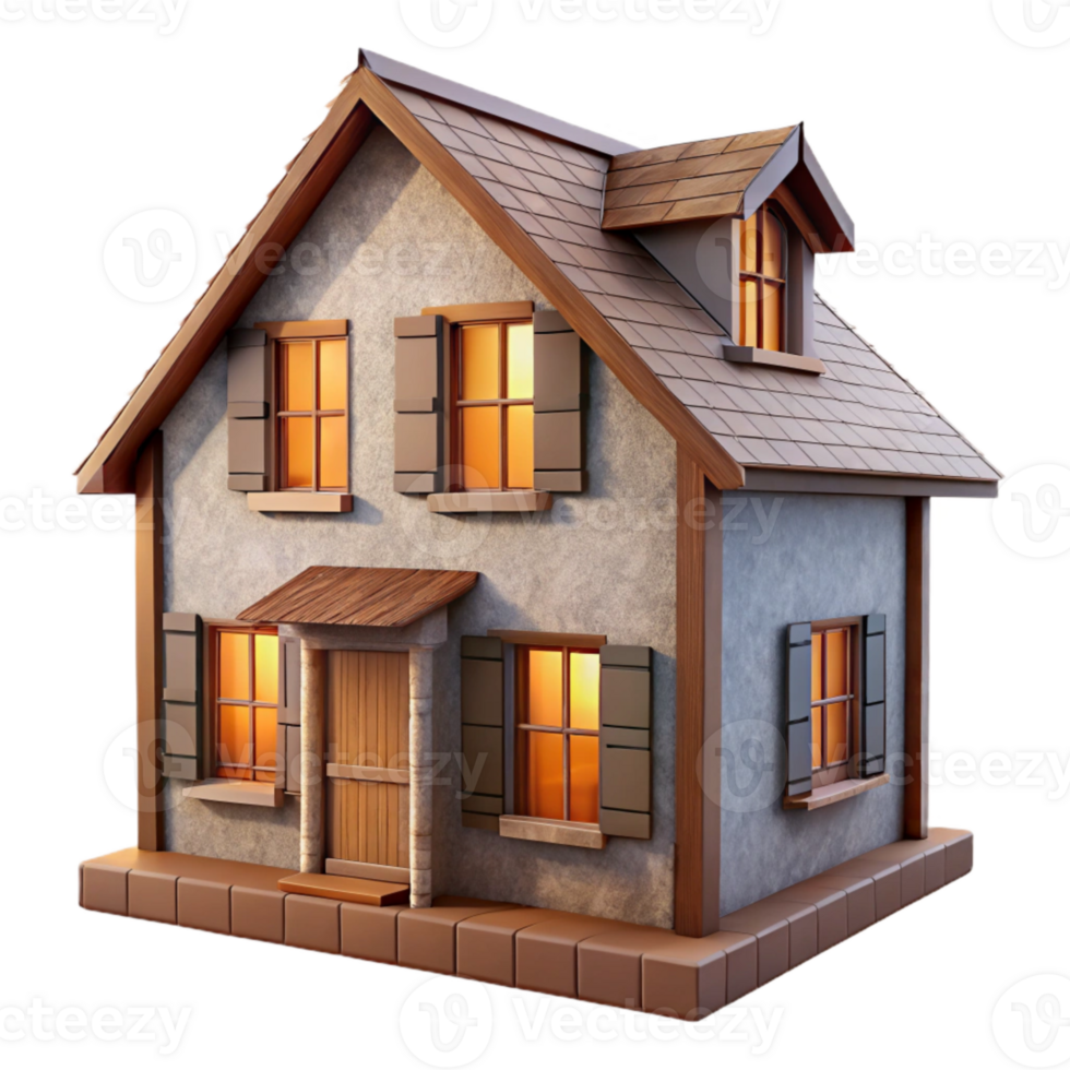 dramatic modern Farmhouse with Windows Open Element original png