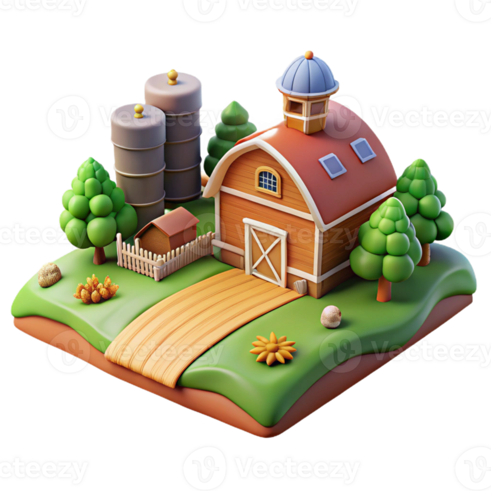 beautiful rustic Farm Landscape Panorama Transparent exclusive png