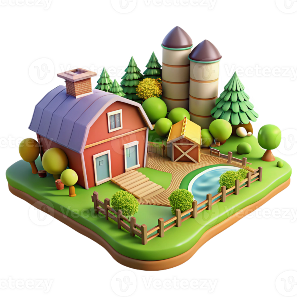 vibrant classic Farm Landscape Panorama Transparent png