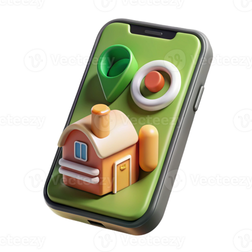 vibrant creative Farm Management Mobile App on Smartphone Screen Close Up Isolated high resolution png