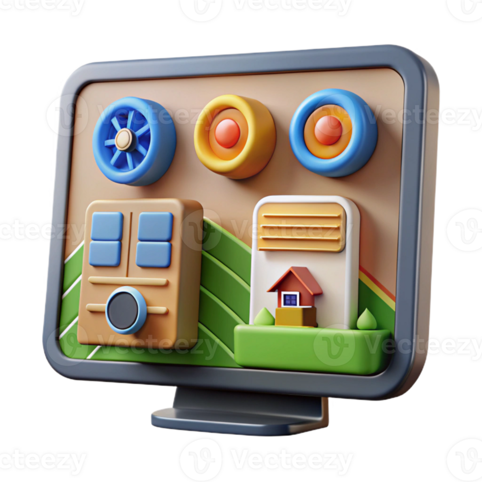 elegant vintage Farm Management Software Dashboard Modern Design Cutout authentic png