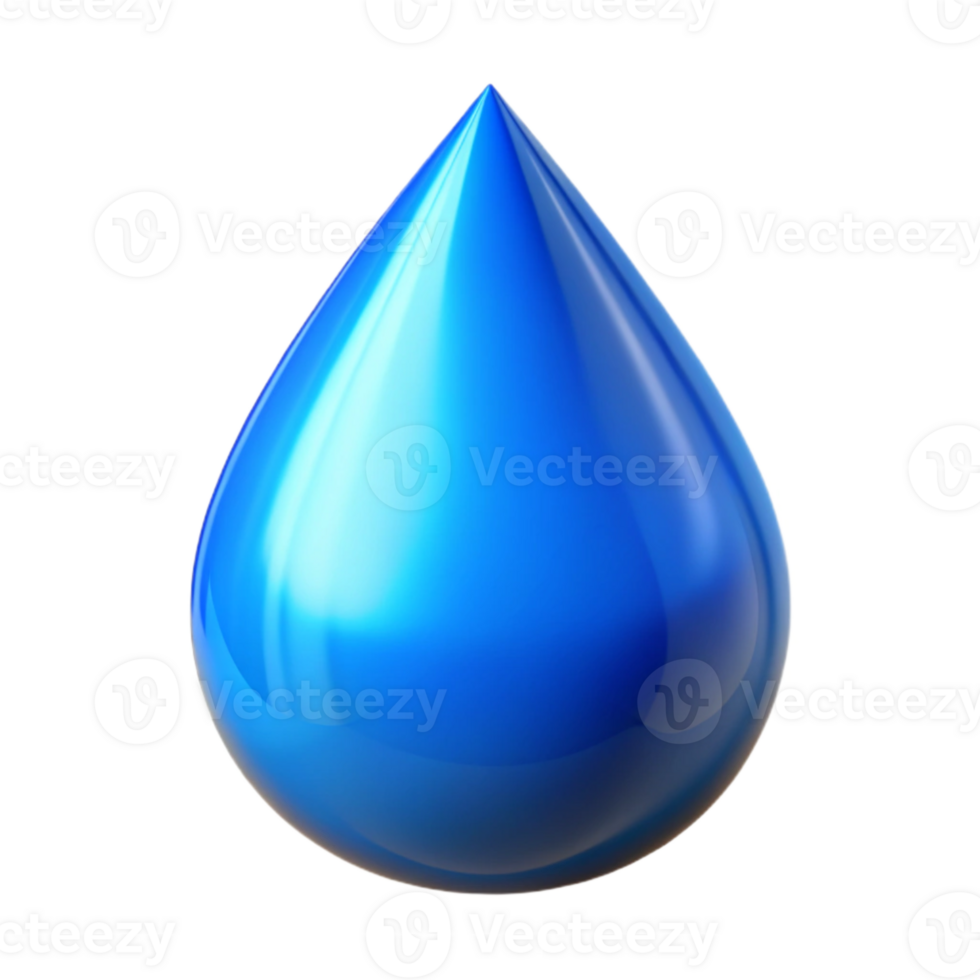 beautiful minimalist Water Drop Blue Isolated Cutout png