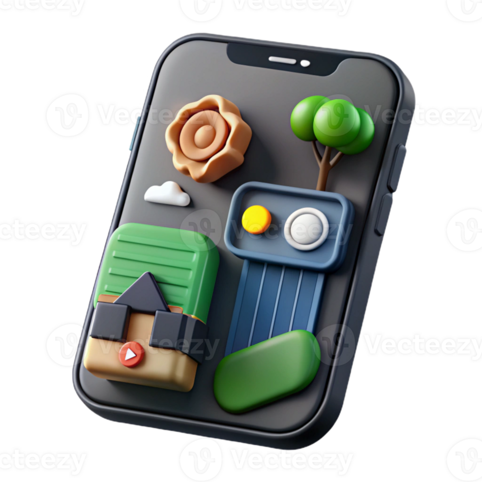 extraordinary classic Farm Management Software Mobile App Interface Dark Mode Transparent Background premium png