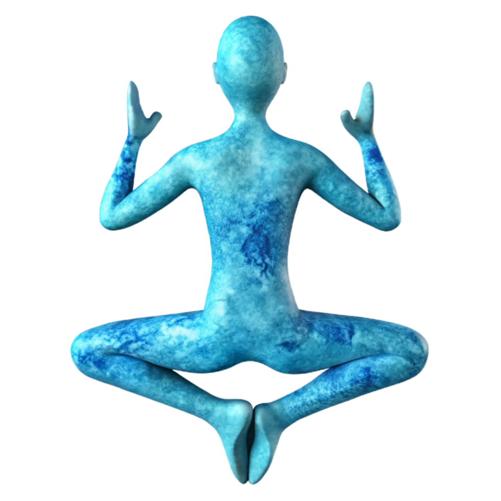 elegant minimalist Watercolor Yoga Pose Silhouette Peaceful Design Cutout high resolution png