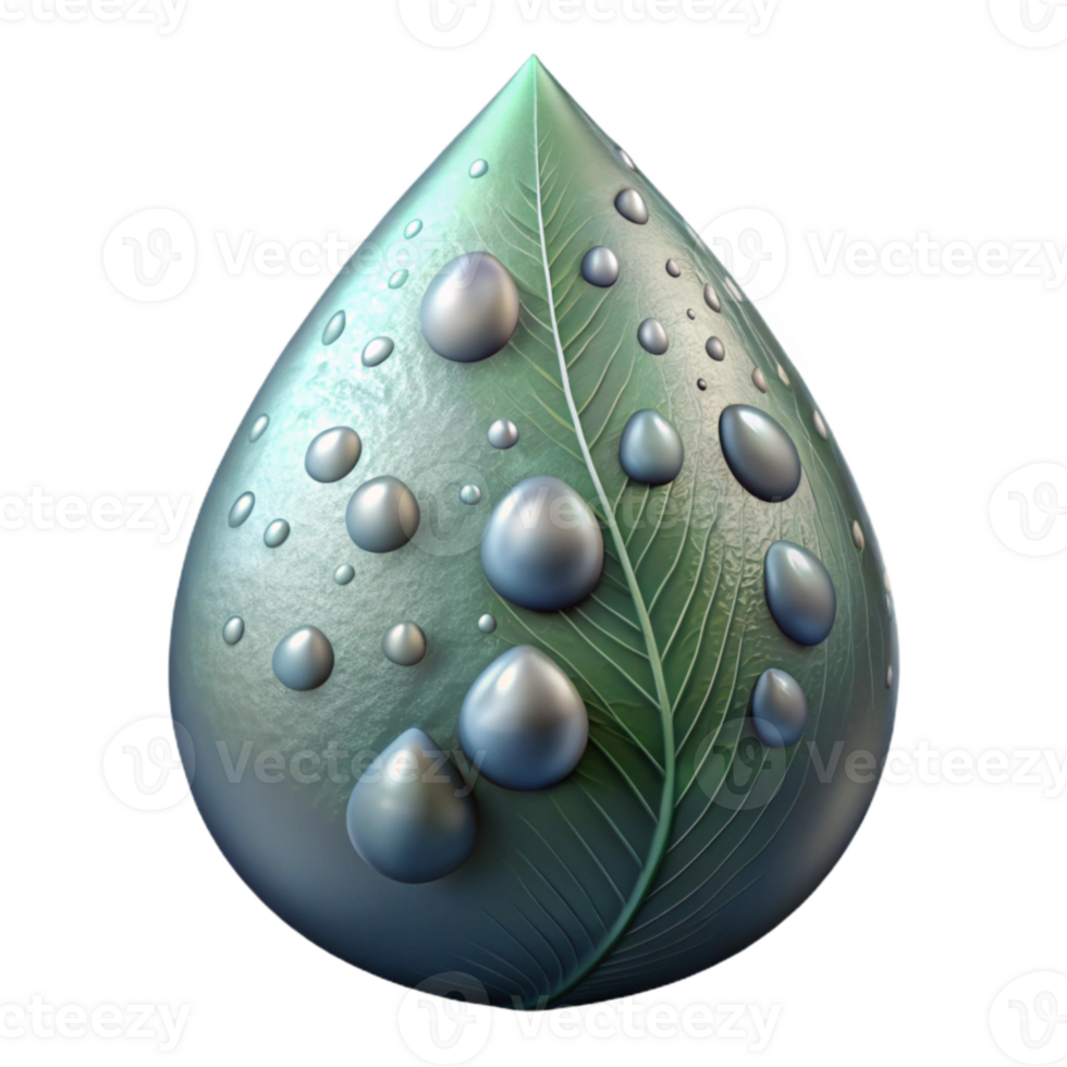 extraordinary minimalist Water Droplets Cutout Isolated on Leaf Surface premium png