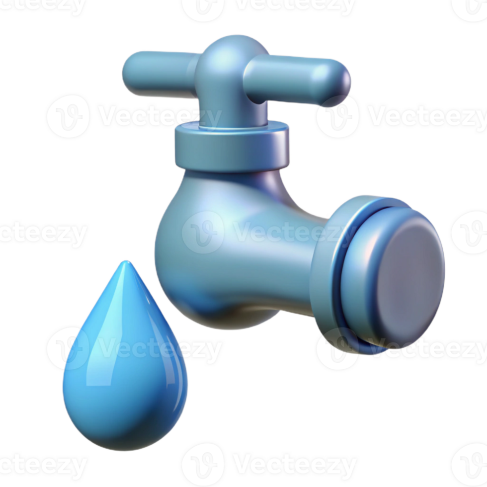 extraordinary creative Water Faucet Dripping Water Drop Isolated high resolution png